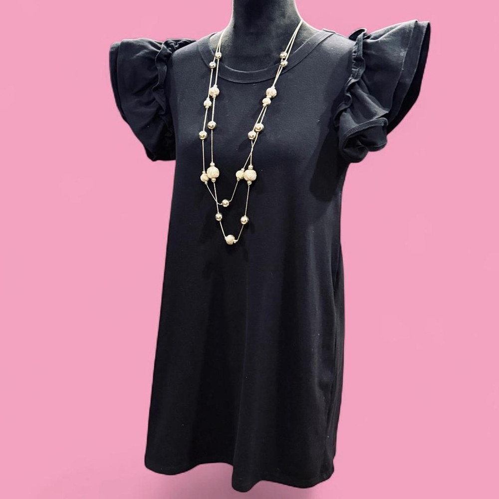 Whimsigoth Dark Fairy Babydoll T-Shirt Shift Dress ENTRO Small - Picture 3 of 6